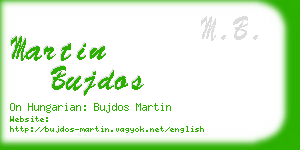 martin bujdos business card